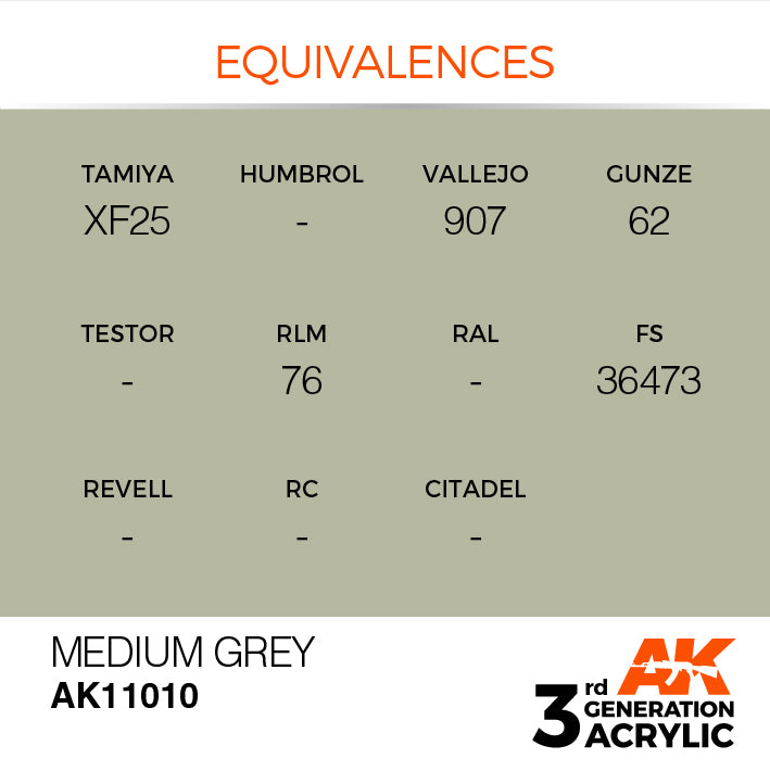 AK Interactive 3G Acrylic Medium Grey 17ml | 8435568302433