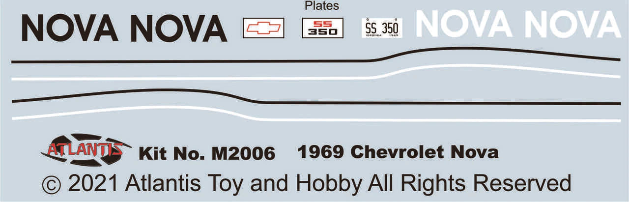 Atlantis 1/32 69 Chevy Nova SS Model Kit | 850002740554