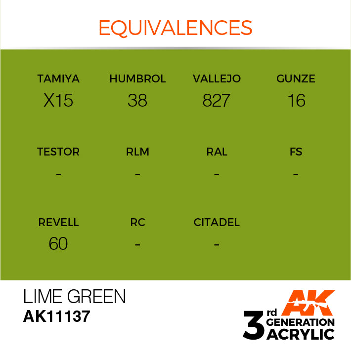 AK Interactive 3G Acrylic Lime Green 17ml | 8435568303706