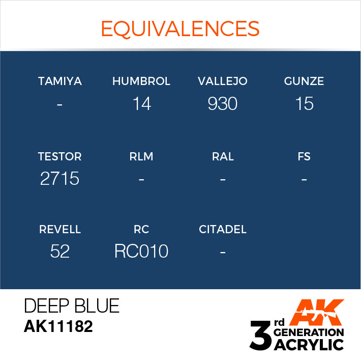 AK Interactive 3G Acrylic Deep Blue 17ml | 8435568304154