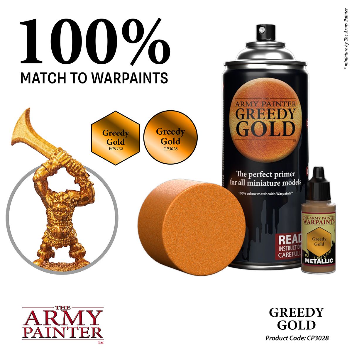 Army Painter Colour Primer - Greedy Gold | 5713799302815