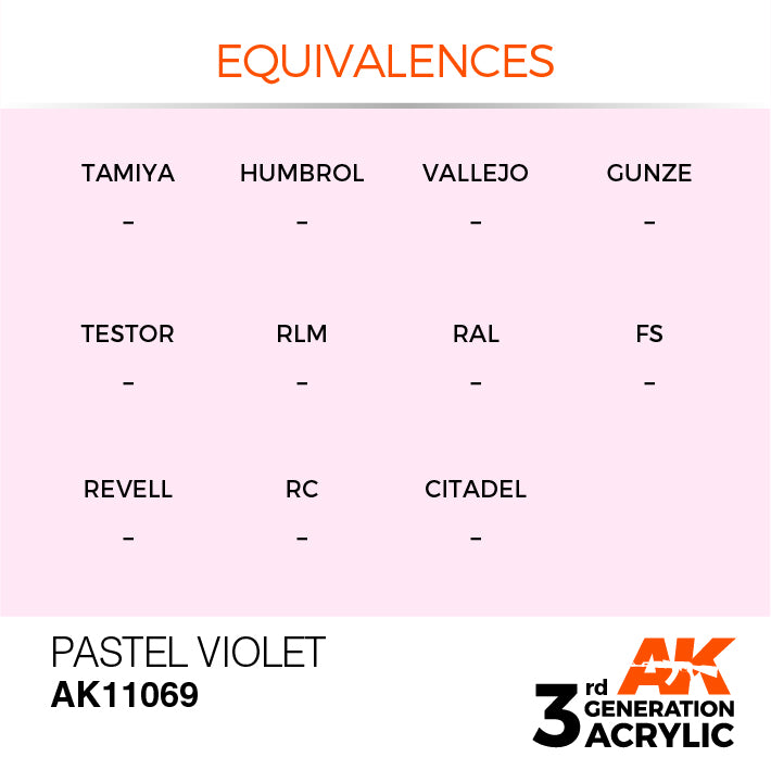 AK Interactive 3G Acrylic Pastel Violet 17ml | 8435568303027