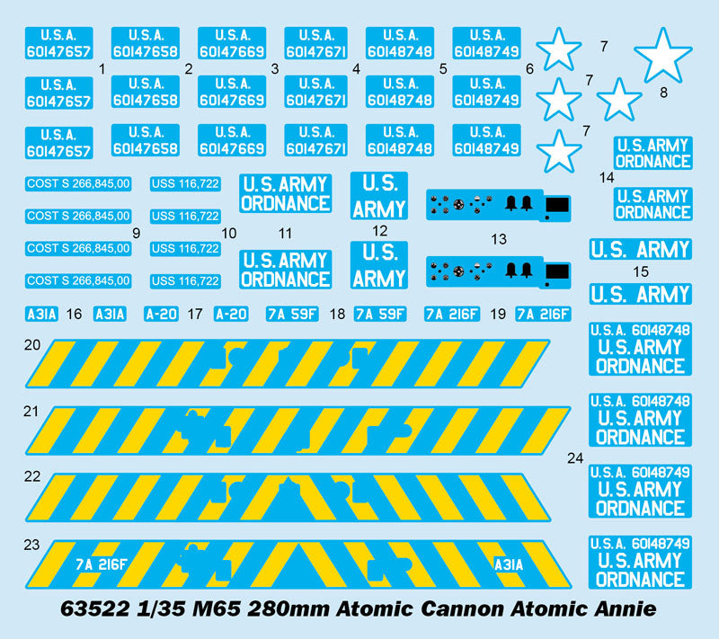 ILOVEKIT 1/35 M65 280mm Atomic Cannon Atomic Annie | 9580208635224