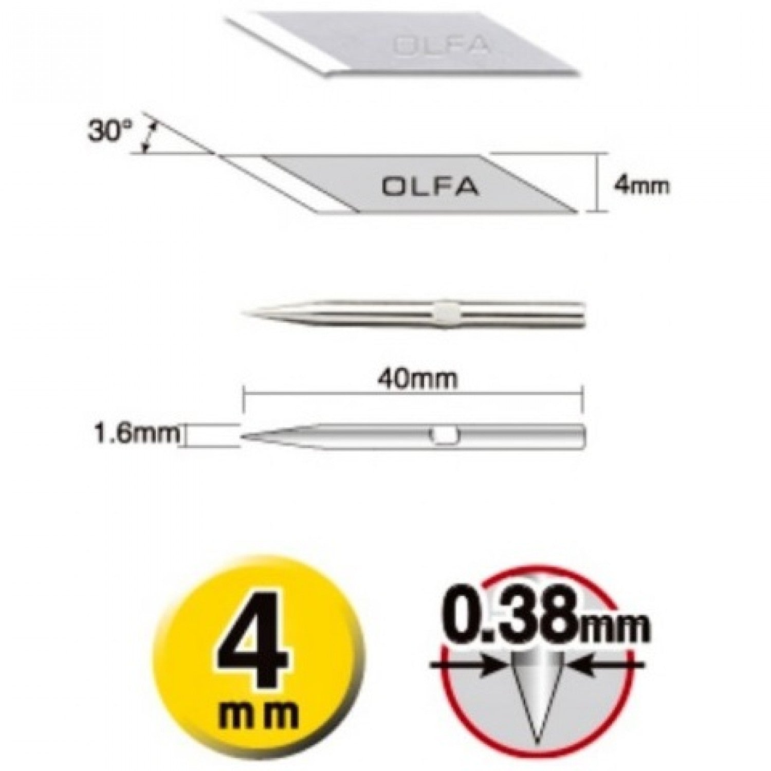 OLFA Multi-Purpose Art Blade for AK-5, 30/pk (KB-5/30B) | 091511230017