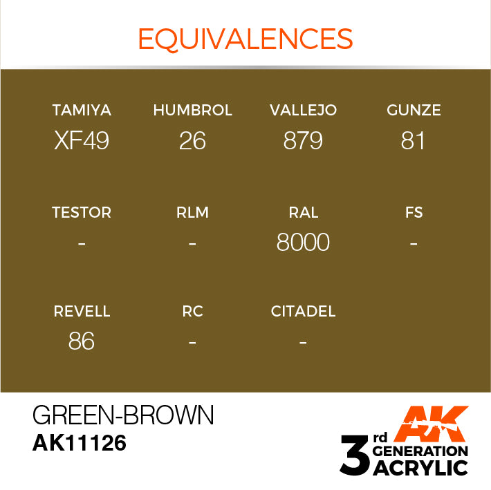 AK Interactive 3G Acrylic Green-Brown 17ml | 8435568303591