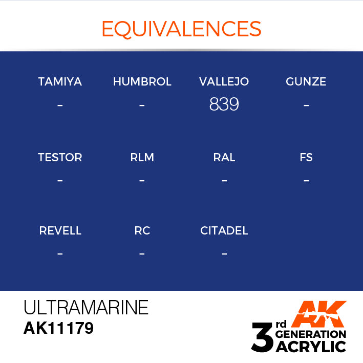 AK Interactive 3G Acrylic Ultramarine 17ml | 8435568304123
