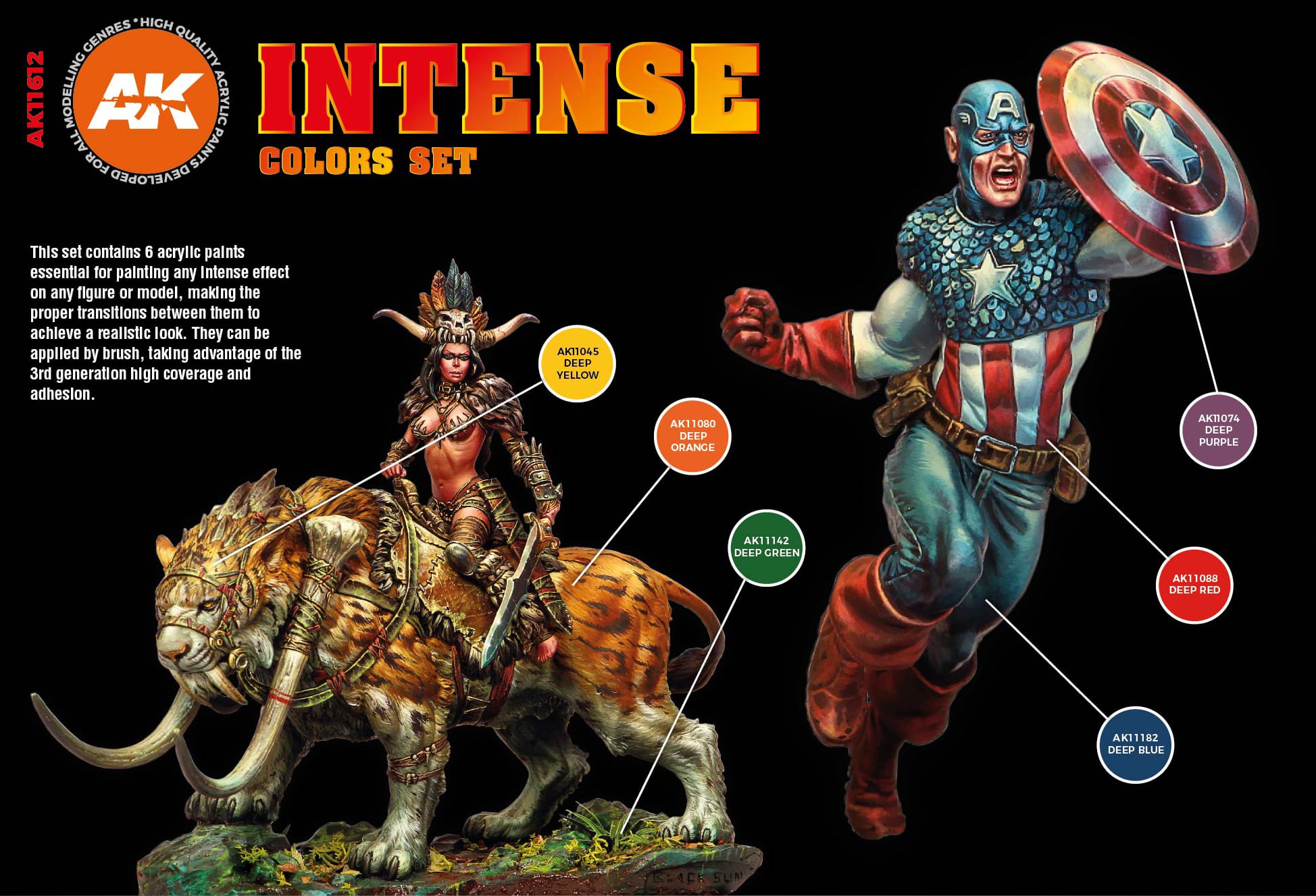 AK Interactive 3G Intense Colors Set | 8435568308091