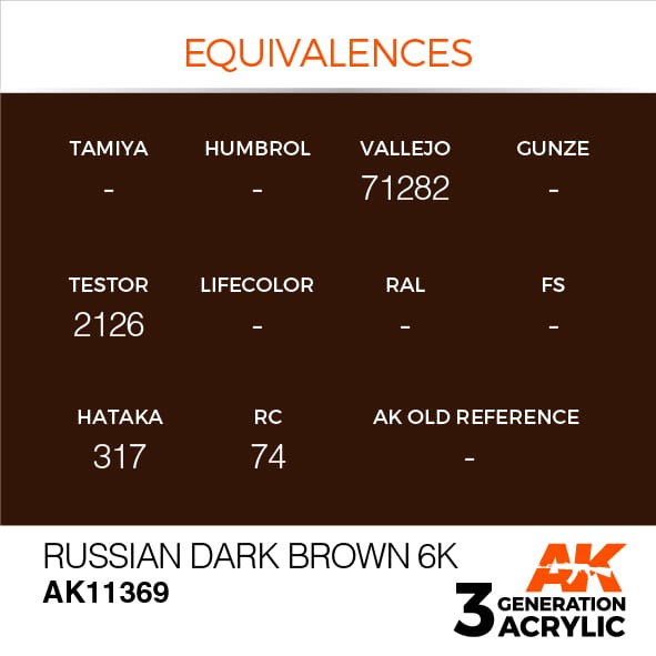 AK Interactive 3G Russian Dark Brown 6K | 8435568310322