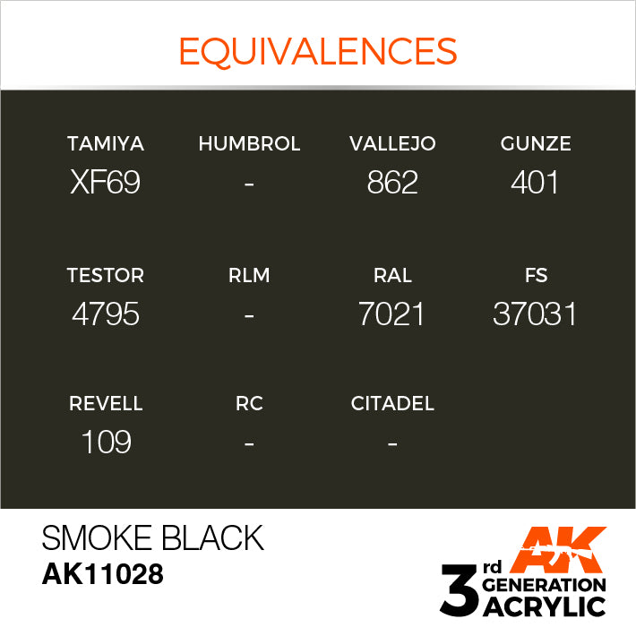 AK Interactive 3G Acrylic Smoke Black 17ml | 8435568302617