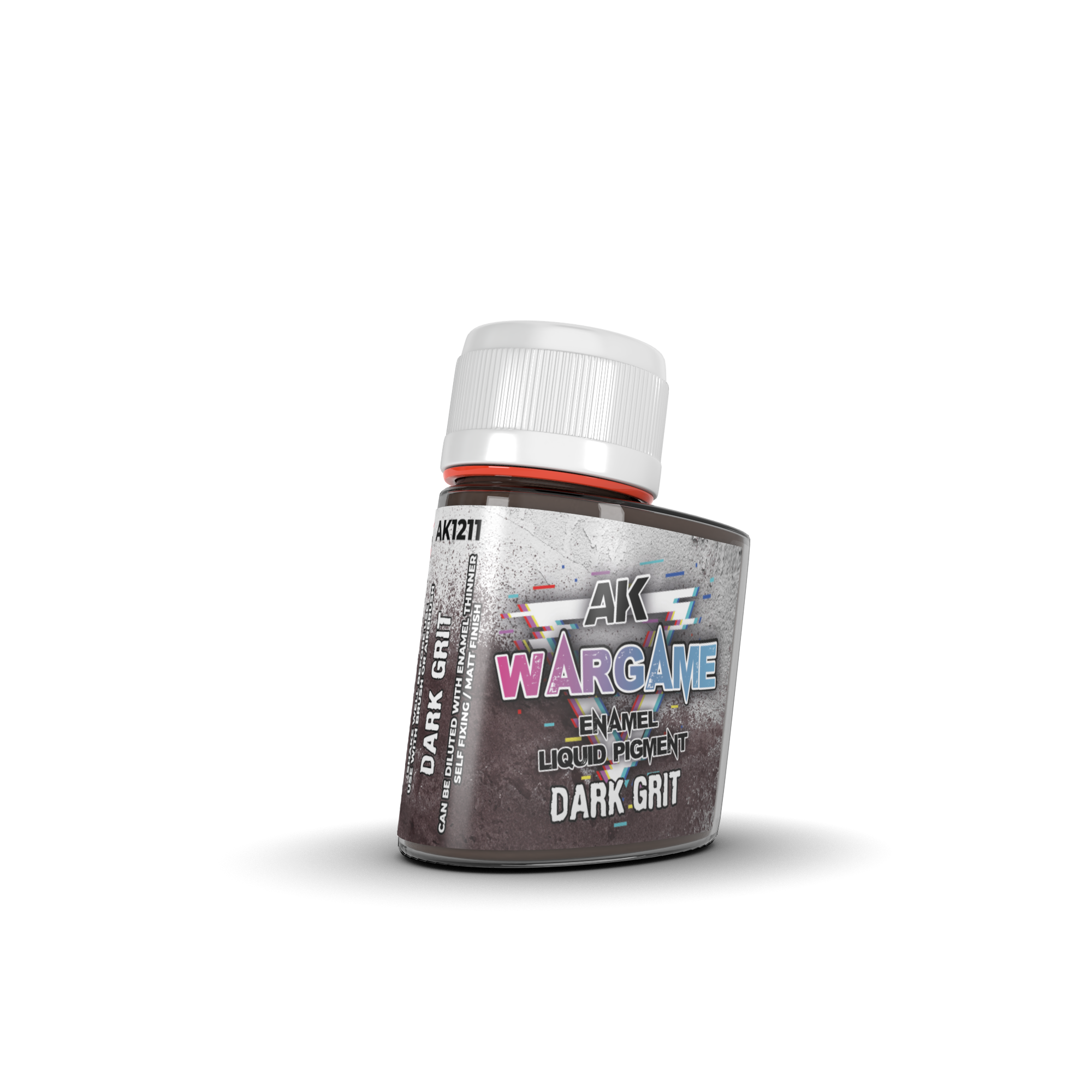 AK Interactive Wargame Enamel Liquid Pigments Dark Grit 35ml