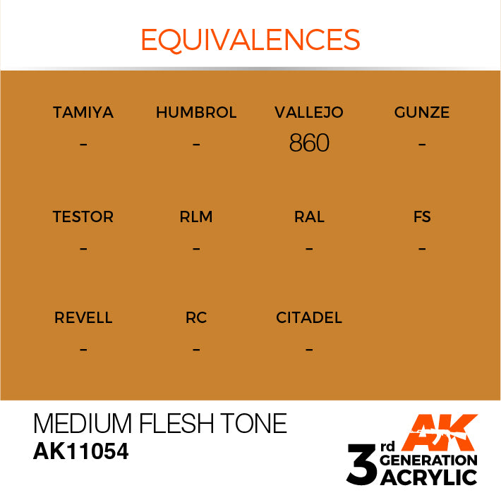 AK Interactive 3G Acrylic Medium Flesh Tone 17ml | 8435568302877