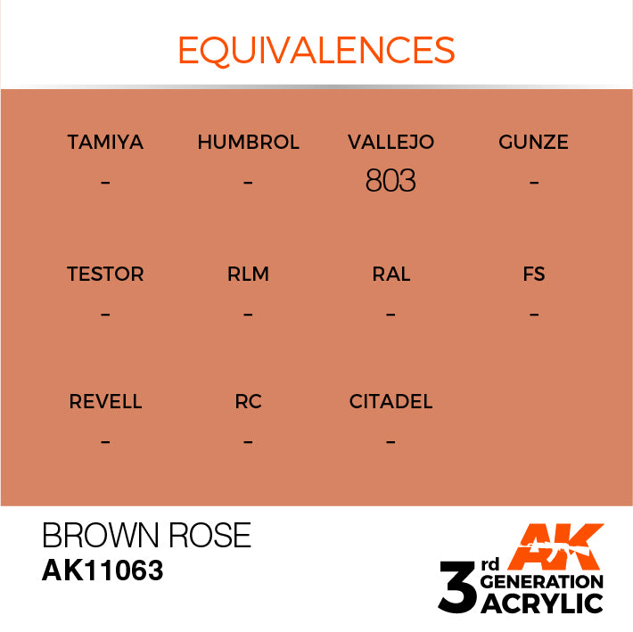 AK Interactive 3G Acrylic Brown Rose 17ml | 8435568302969