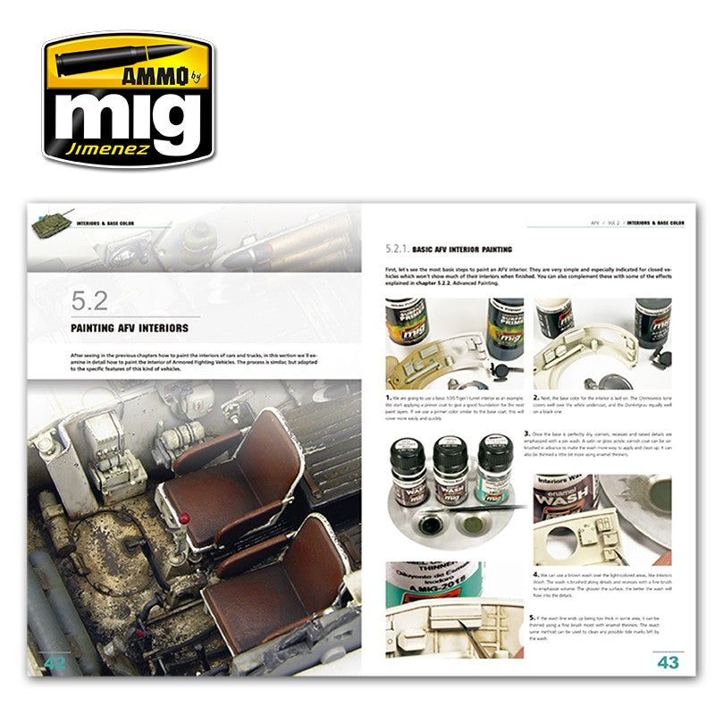 Ammo Mig Encyclopedia of Armour Modelling Techniques - Vol. 2: Interiors & Base Color (English) | 8432074061519