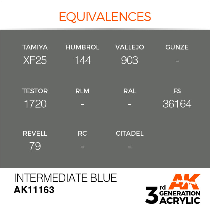 AK Interactive 3G Acrylic Intermediate Blue 17ml | 8435568303966