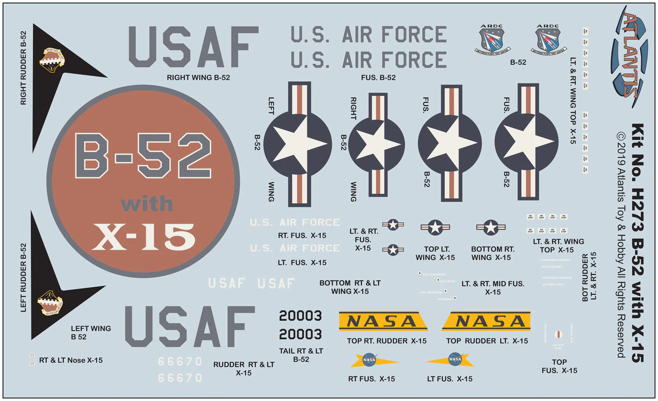 Atlantis 1/175 B-52 with X-15 | 850002740141