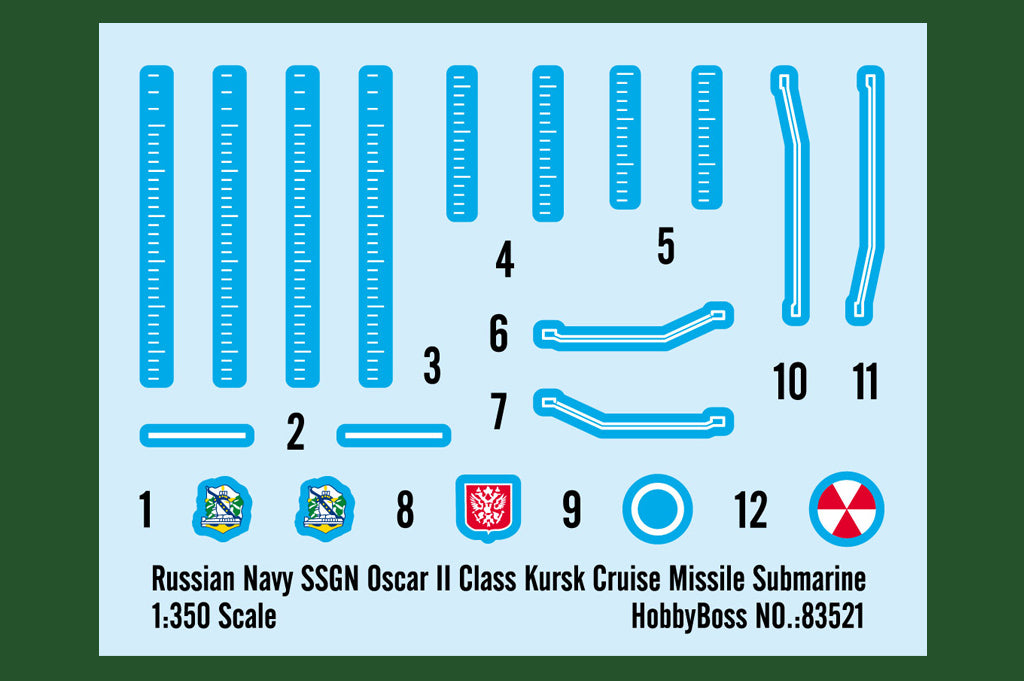 Hobby Boss 1/350 Russian Navy SSGN Oscar II Class Kursk Cruise Missile Submarine | 6939319235213