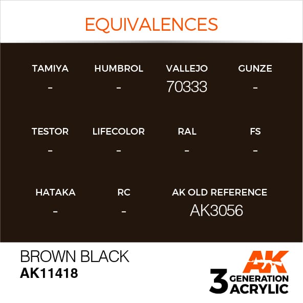 AK Interactive 3G Brown Black | 8435568310841
