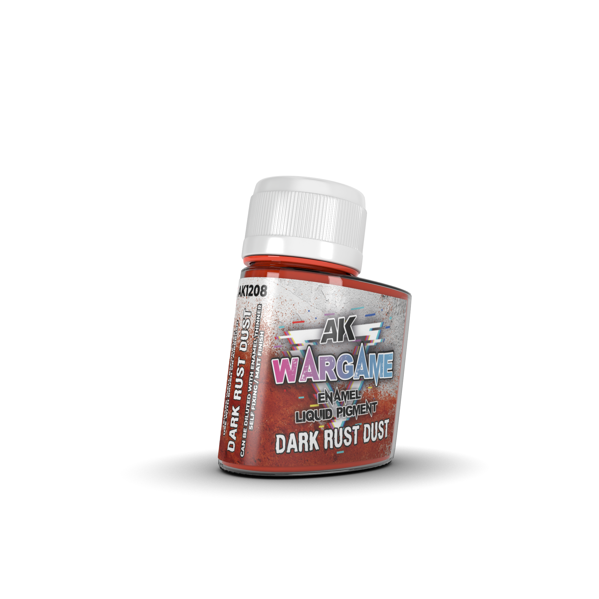 AK Interactive Wargame Enamel Liquid Pigments Dark Rust Dust 35ml | 8435568330566