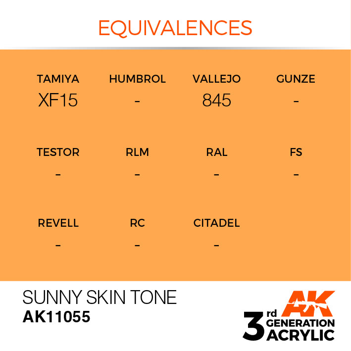 AK Interactive 3G Acrylic Sunny Skin Tone 17ml | 8435568302884