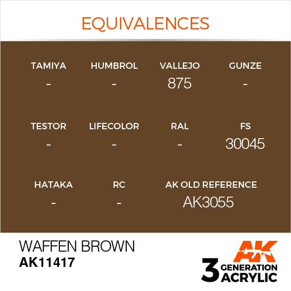 AK Interactive 3G Waffen Brown | 8435568310834