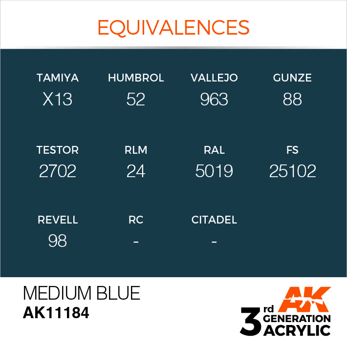 AK Interactive 3G Acrylic Medium Blue 17ml | 8435568304178