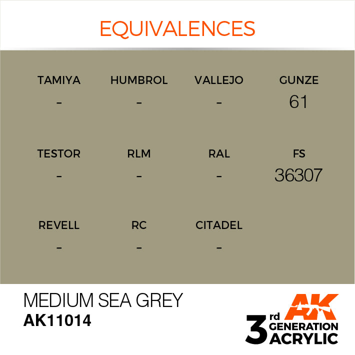 AK Interactive 3G Acrylic Medium Sea Grey 17ml | 8435568302471