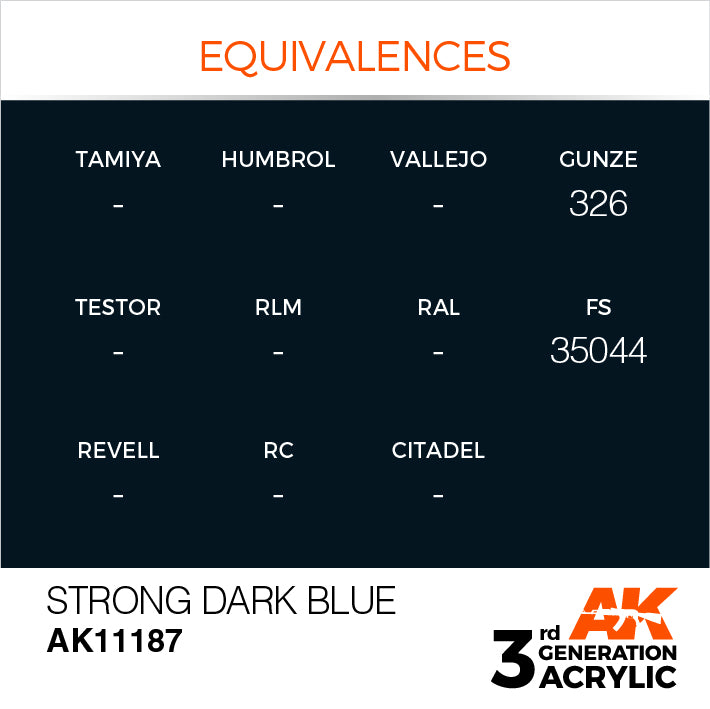 AK Interactive 3G Acrylic Strong Dark Blue 17ml | 8435568304208