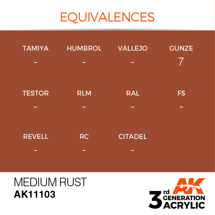 AK Interactive 3G Acrylic Medium Rust 17ml | 8435568303362