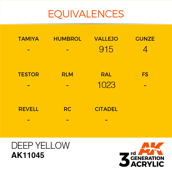 AK Interactive 3G Acrylic Deep Yellow 17ml | 8435568302785