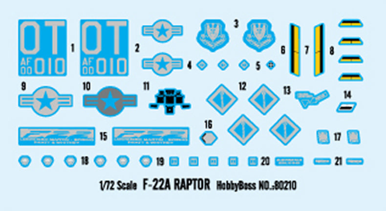 Hobby Boss 1/72 F-22A 'Raptor' | 6939319202109
