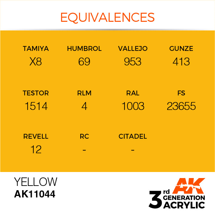 AK Interactive 3G Acrylic Yellow 17ml | 8435568302778