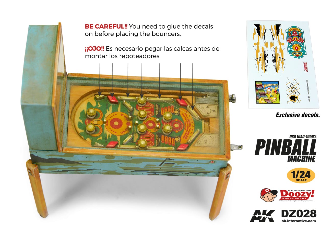 Doozy 1/24 USA 1940-1950's Pinball Machine | 8435568307414