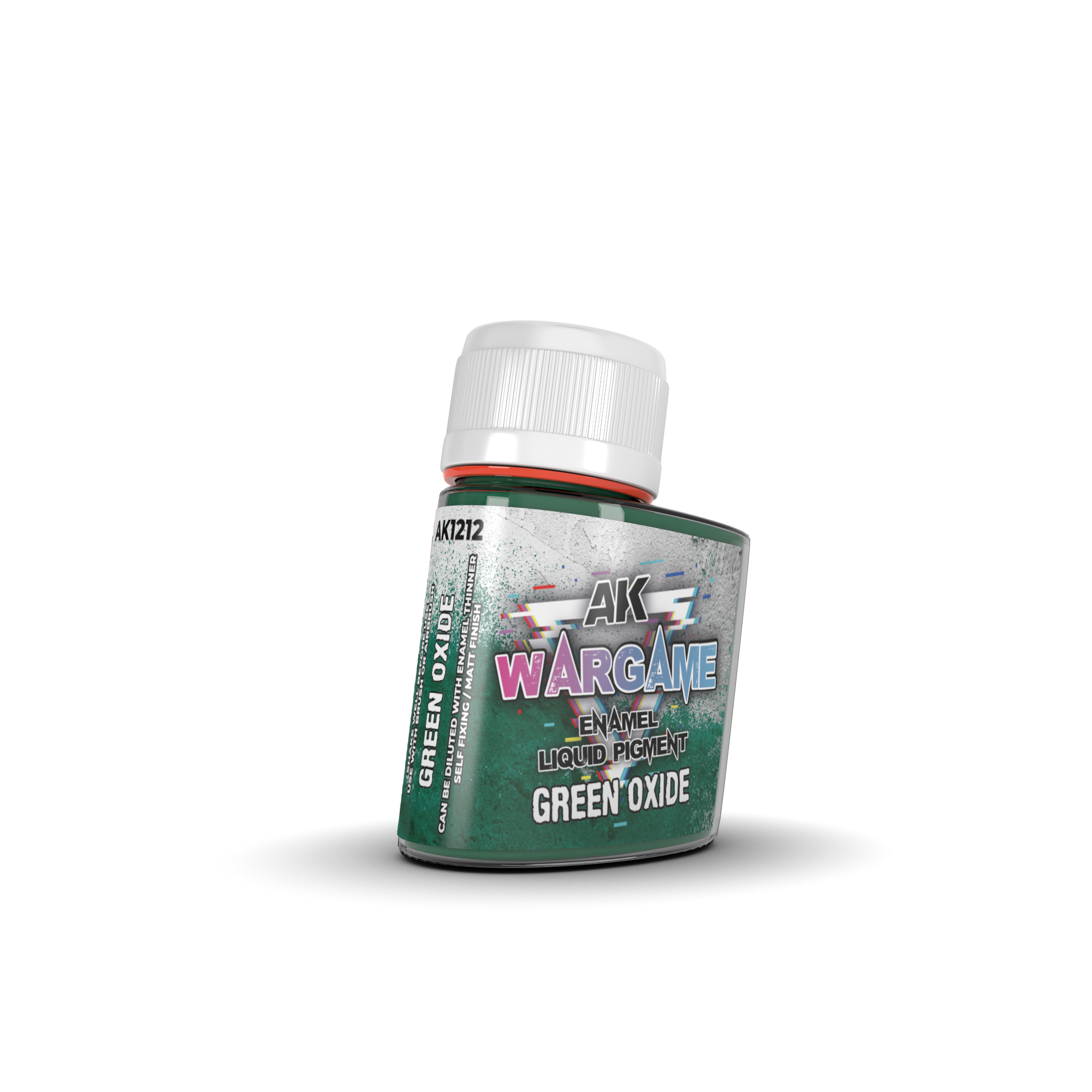 AK Interactive Wargame Enamel Liquid Pigments Green Oxide 35ml | 8435568330863