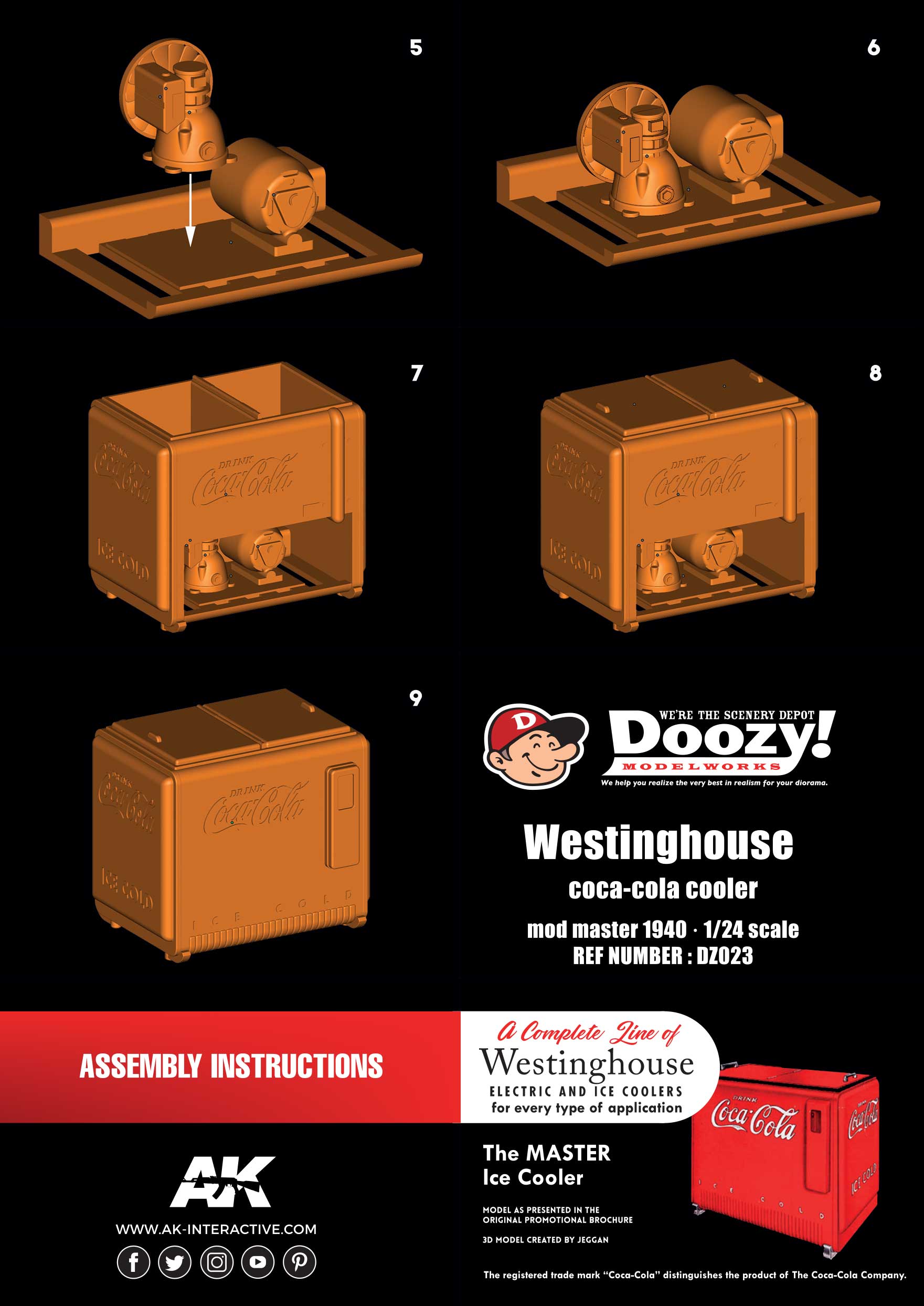 Doozy 1/24 1940 Westinghouse Coca-Cola Cooler | 8435568306165
