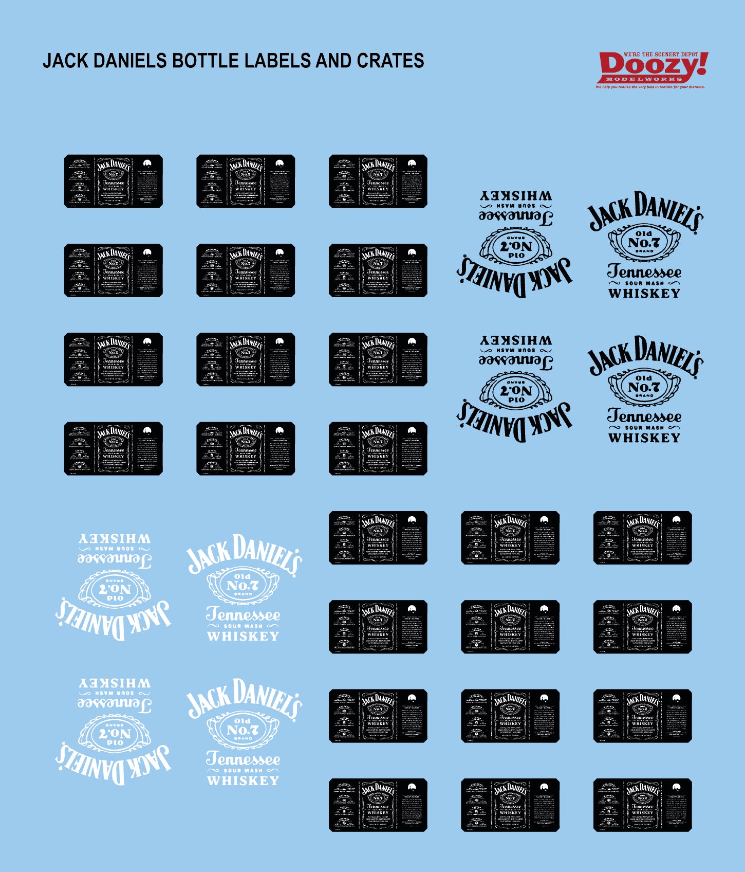 Doozy 1/24 Wooden Boxes Jack Daniel's Bottles | 8435568307858