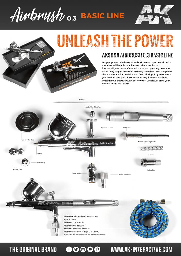 AK Interactive AK Airbrush Basic Line 0.3mm | 8435568304741