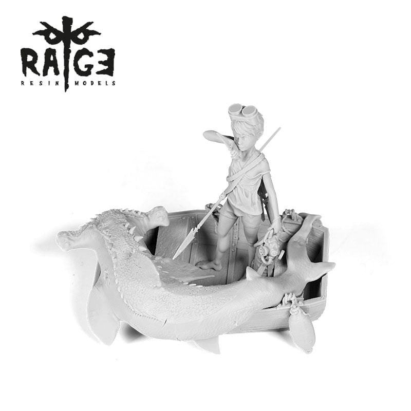 AK Interactive Shark Hunter Resin Figure Kit (90mm) | 8435568328709