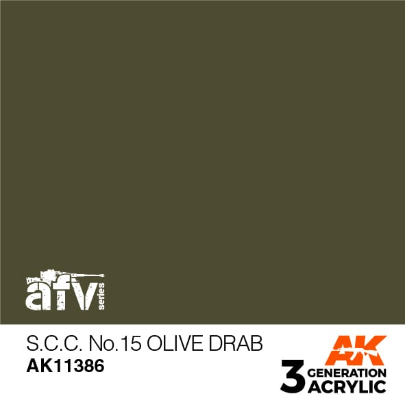 AK Interactive 3G S.C.C. No.15 Olive Drab | 8435568311428