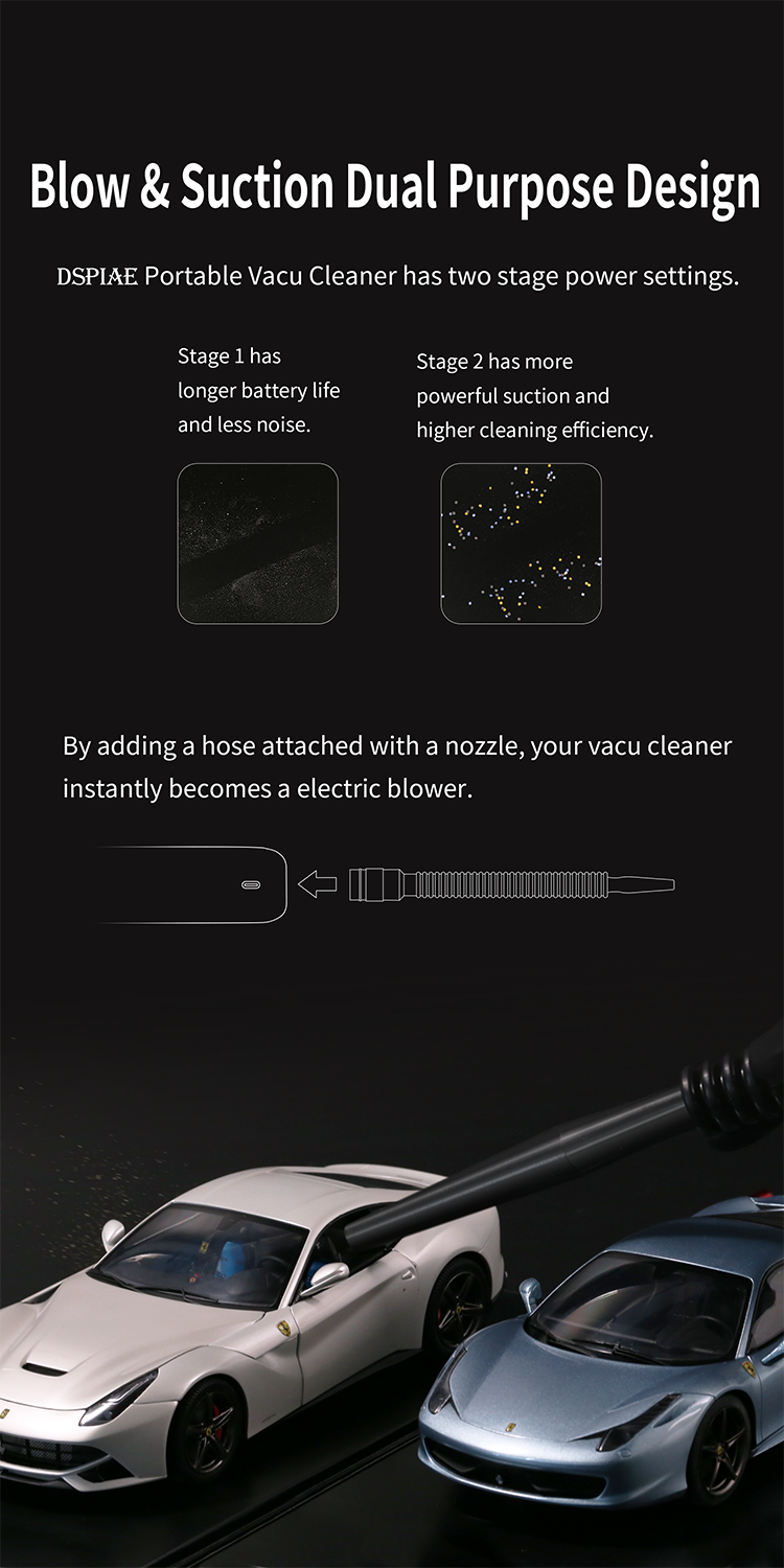 DSPIAE Portable Handheld Vacuum Cleaner | 6970845569328