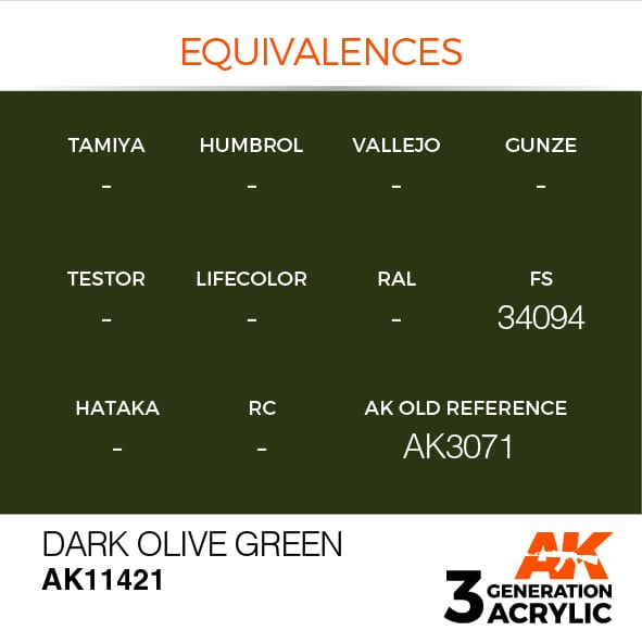 AK Interactive 3G Dark Olive Green | 8435568310872