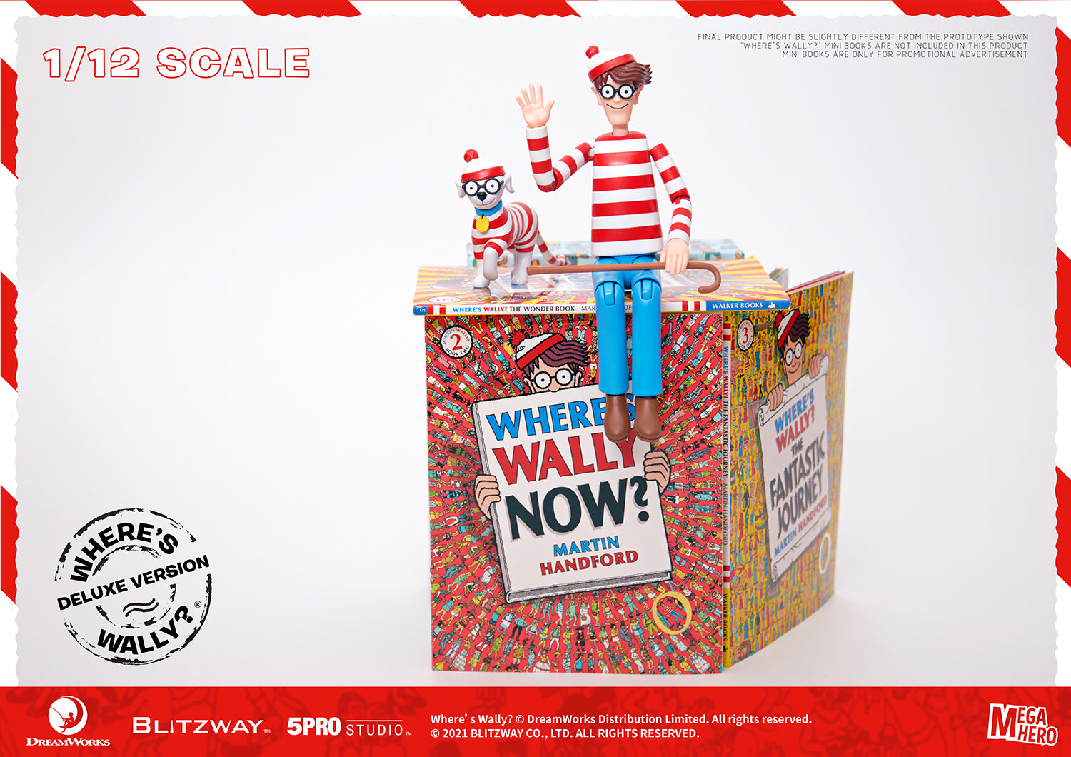 Blitzway Waldo 1/12th Scale Action Figure (Deluxe version) 'Where's Waldo', 5Pro Studio MEGAHERO Series | 880932147950