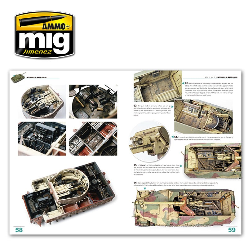 Ammo Mig Encyclopedia of Armour Modelling Techniques - Vol. 2: Interiors & Base Color (English) | 8432074061519