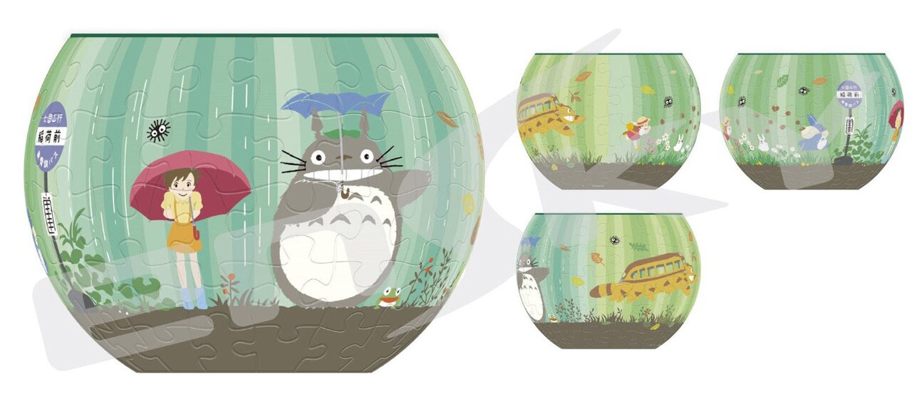 Ensky AT8-02 Totoro The World Goes Around Puzzle Bowl 'My Neighbor Totoro', Ensky Art Bowl Jigsaw | 4970381190682