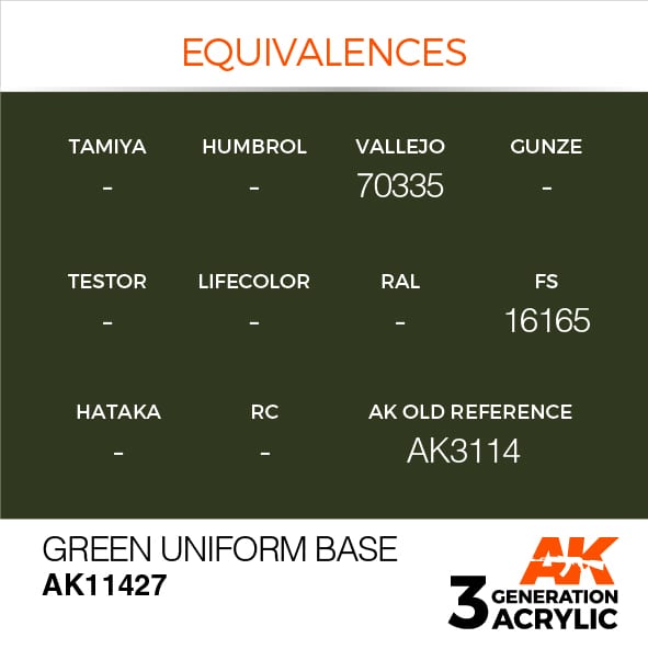 AK Interactive 3G Green Uniform Base | 8435568310933