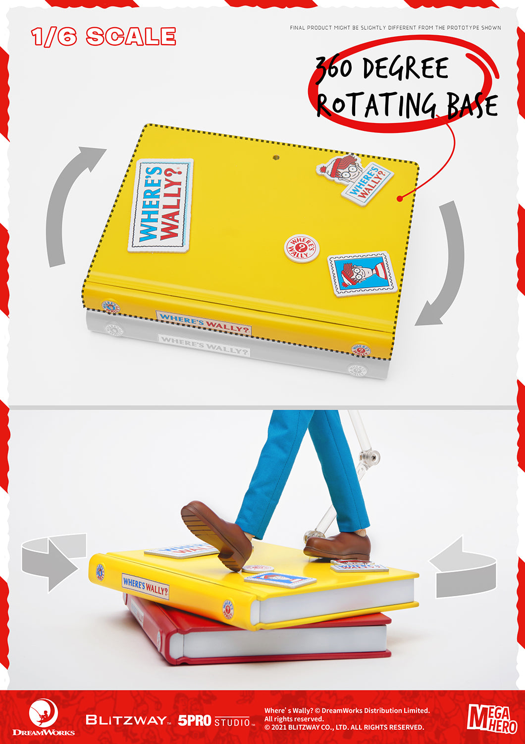 Blitzway Waldo 1/6th Scale Action Figure 'Where's Waldo', 5Pro Studio MEGAHERO Series | 880932147948