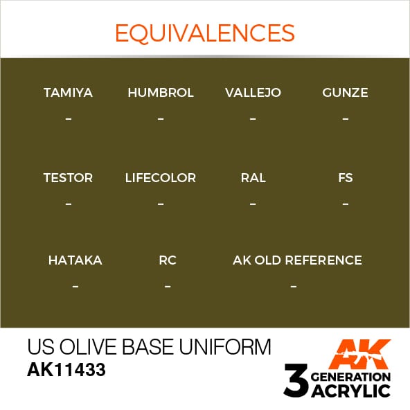 AK Interactive 3G US Olive Base Uniform | 8435568310995