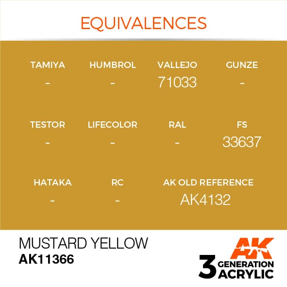 AK Interactive 3G Mustard Yellow | 8435568310292