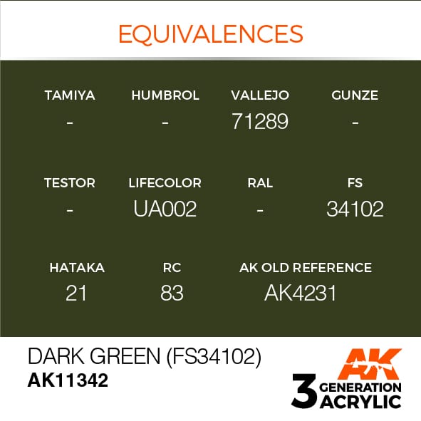 AK Interactive 3G Dark Green (FS34102) | 8435568310056