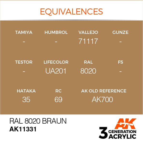 AK Interactive 3G RAL 8020 Braun | 8435568309944
