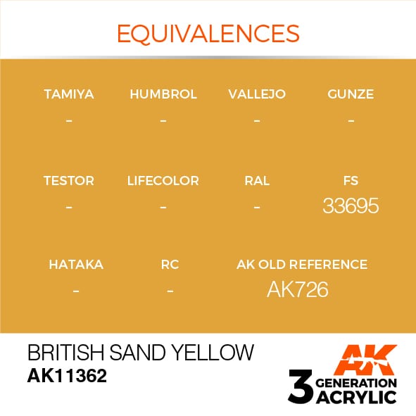 AK Interactive 3G British Sand Yellow | 8435568310254